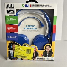 3-IN-1 Kid Safe Headphones Wireless with Mic or Wired