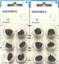 2 Pack M Vented Connexx Sleeve 3.0. Fits Signia Rexton Widex Miracle Ear. Medium