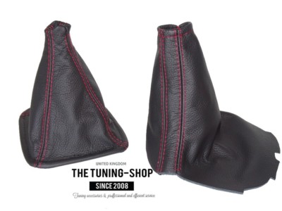 Gear and Handbrake Boot For Toyota JZX 110 Verossa 2001-04 Leather Red Stitch