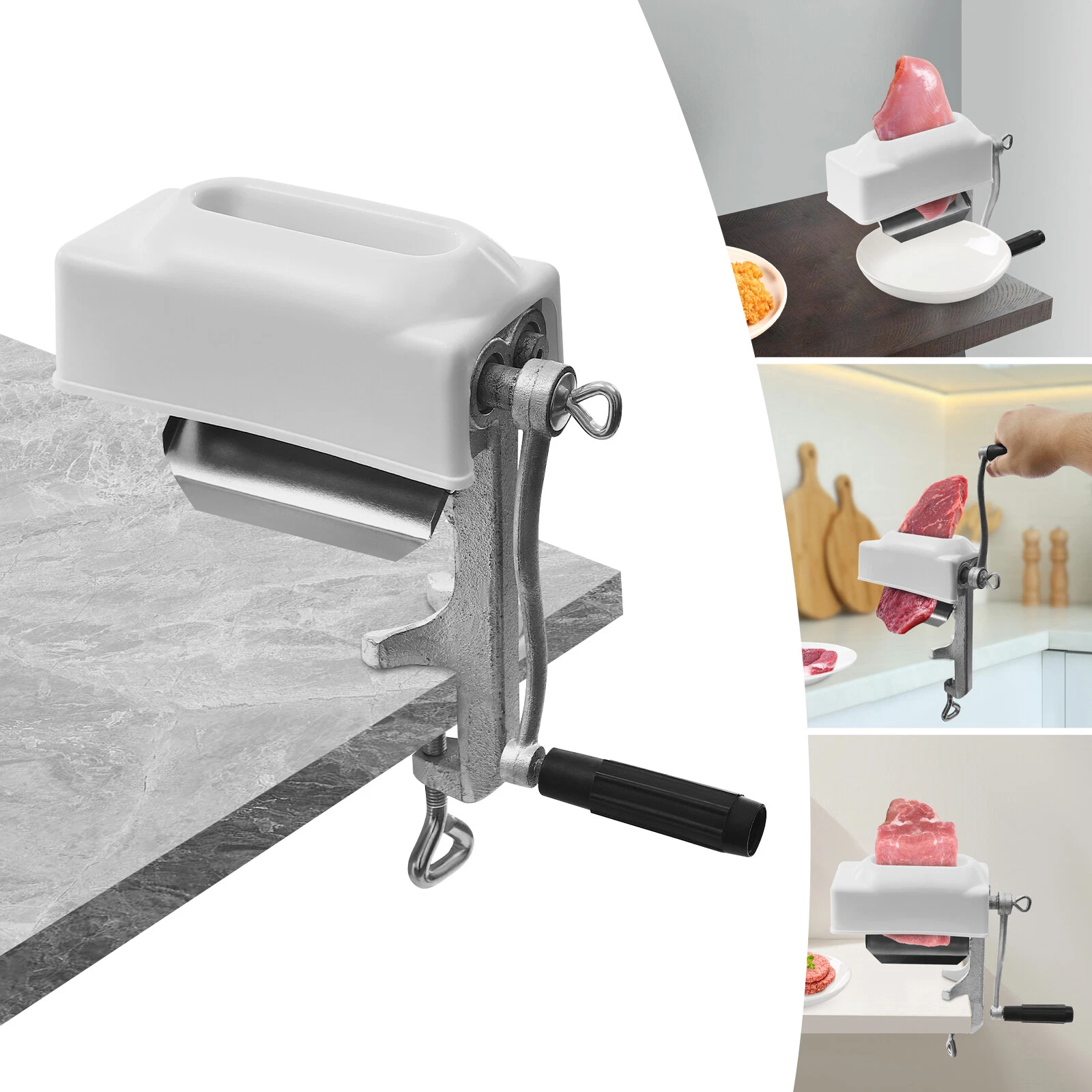 Meat Tenderizer Cuber Steak Machine Hand Crank Flatten butchers Tool KitchenTool