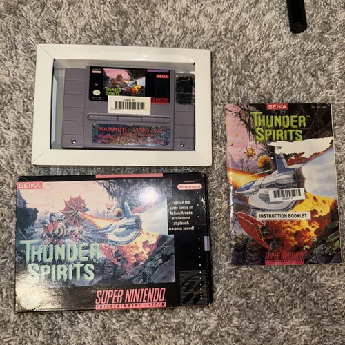 Thunder Spirits Super Nintendo/SNES Game W/ Box & Manual Free Shipping