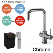 4 in 1 Instant Hot Cold Boiling Water Kitchen Mixer Tap Filter Tank Twin Lever