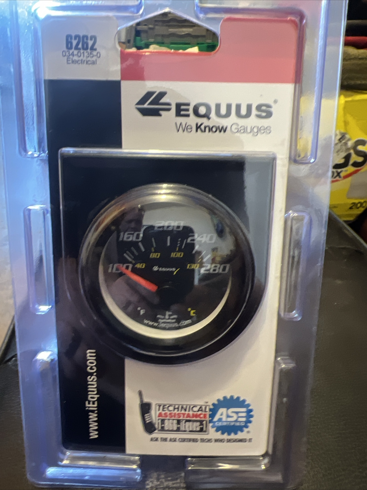 Equus 6262 2" Electrical Water Temperature Gauge, Black eBay
