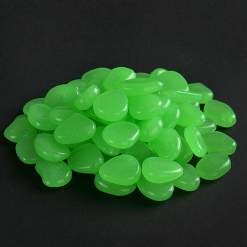 100pcs Glow In The Dark Pebbles Stones Home Garden Walkaway Aquarium Fish Tank - Picture 13 of 18