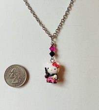 hello kitty charm necklace jewelry with pistol