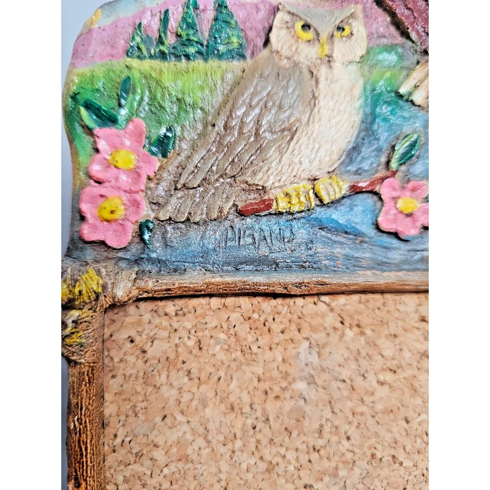 VTG Al Pisano Country Carver Chalkboard Cork Activity Board Rustic Wildlife HTF - Image 4 of 4