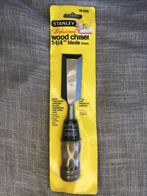 VTG Stanley 1 1/2  Chisel 16-624 Professional￼Cabinetmaker Carpenter Tool Nos