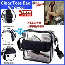 Clear PVC Tote Bag with Zipper for Stadiums
