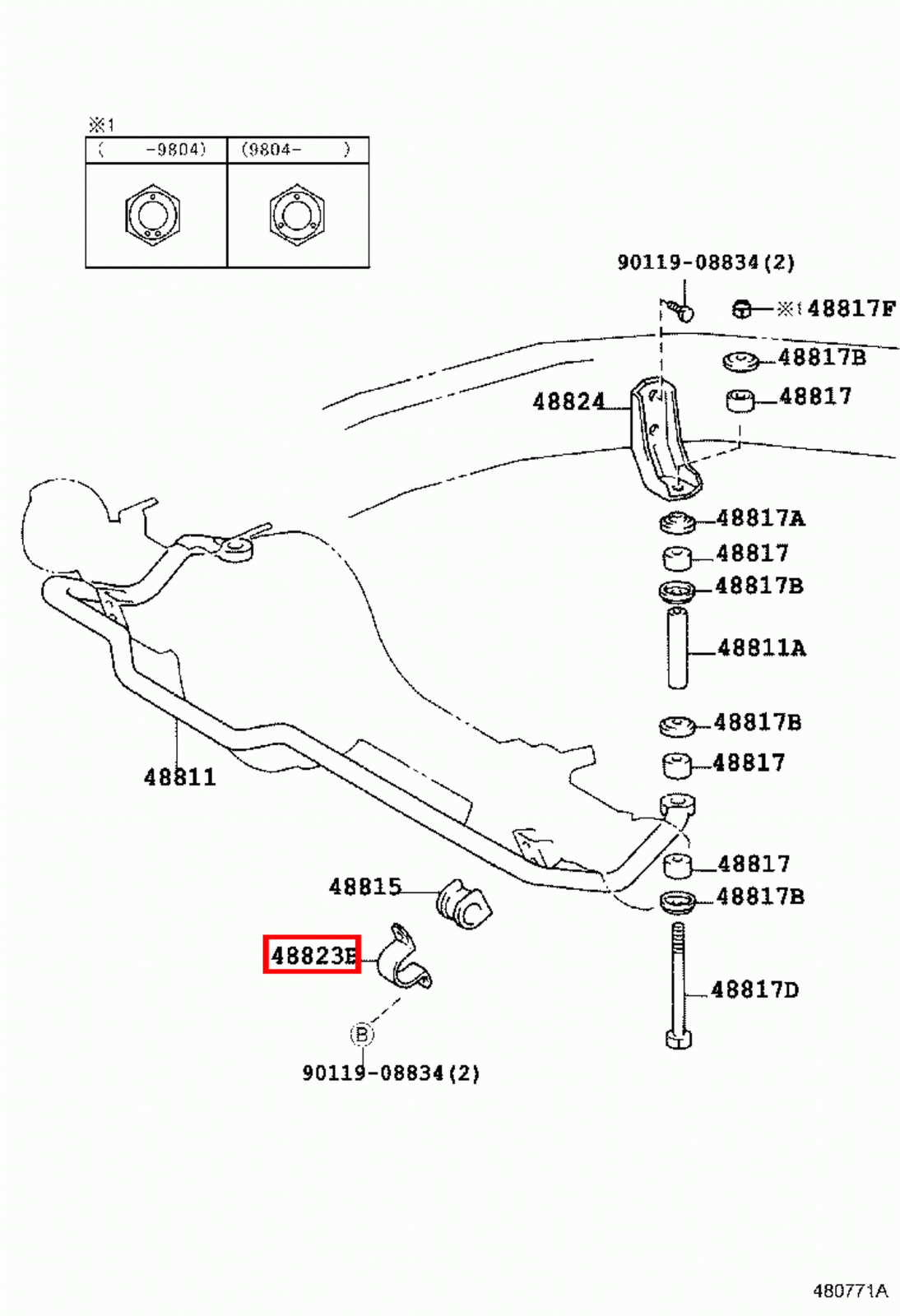 Genuine LandCruiser FZJ71 FZJ70 FZJ105 FJ80 FJ75 Front Sway Bar D Bush Bracket eBay