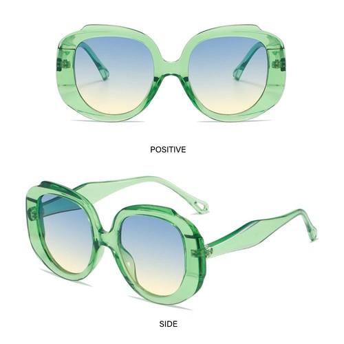 Vintage Oversized Glasses Round Frame Sun Glasses Women's Sunglasses Shades - Picture 12 of 19