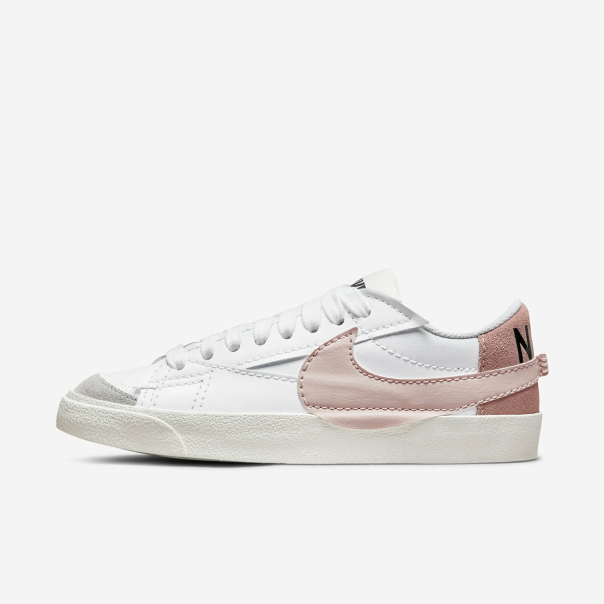 Nike WMNS Blazer Low 77 Jumbo [DQ1470-102] Women Casual Shoes White/Pink  Oxford