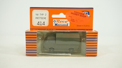 Roco Minitanks 1:87 HO Scale VW Pickup Truck w/ Cover Item 414 NEW B31