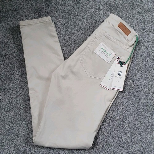 Tommy Hilfiger Venice RW Jeans Skinny Fit Soft Touch W26 30 Cream New With Tags - Picture 16 of 16