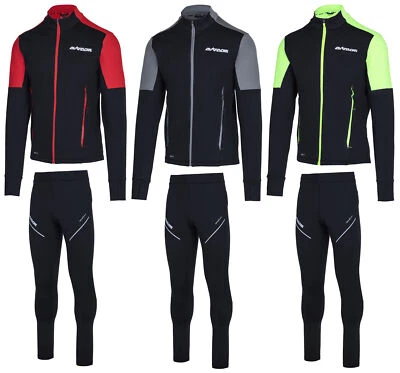 AIRTRACKS Winter Funktions Laufset Pro Line Thermo Laufshirt Langarm + Hose Lang