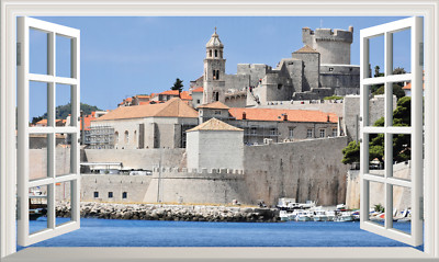 Dubrovnik Kroatien magisches Fenster Wandbild selbstklebender Aufkleber Abziehbild Druck Poster
