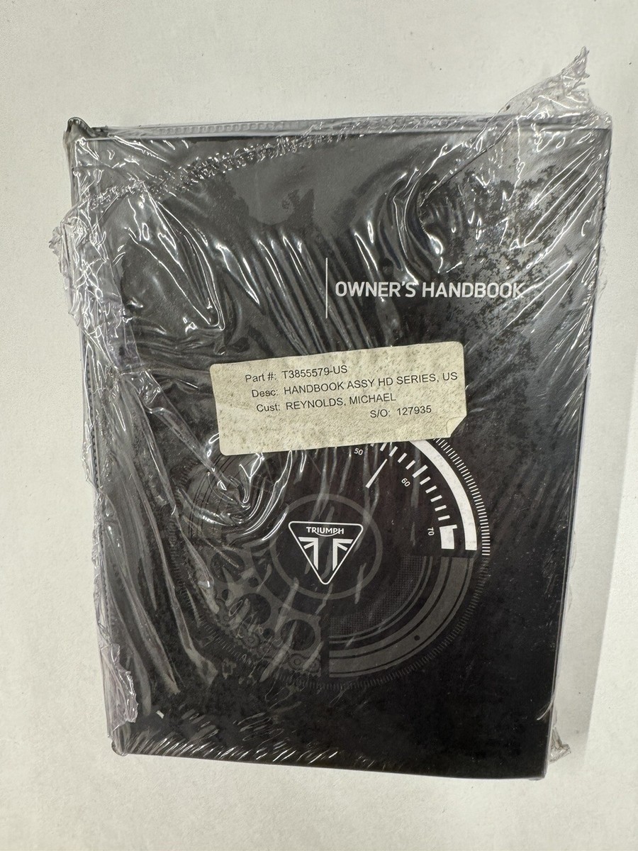 Genuine OEM Triumph Motorcycle service Handbook Assembly T3855579