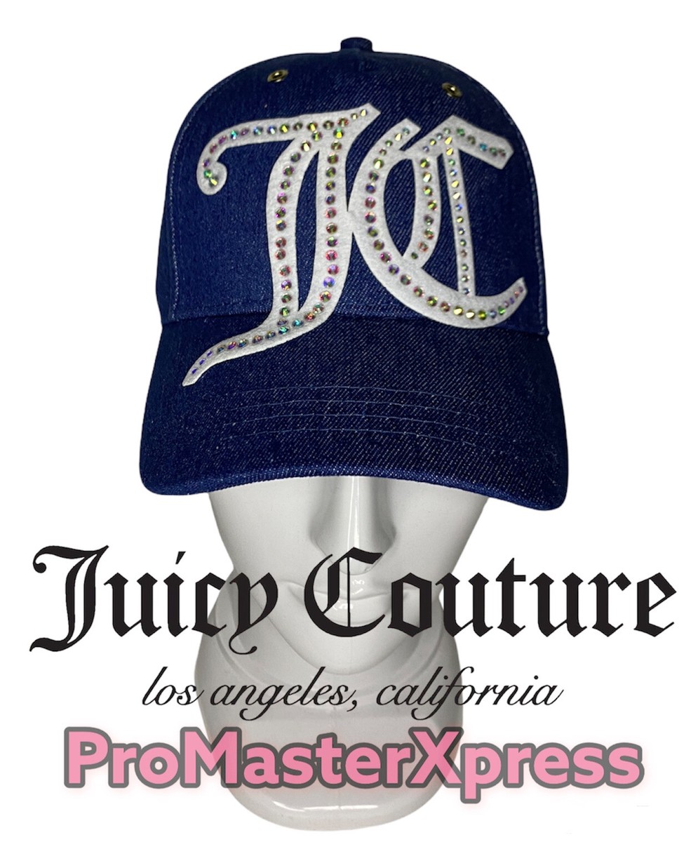 Juicy Couture Denim Large JC Glitter Logo Women's Baseball