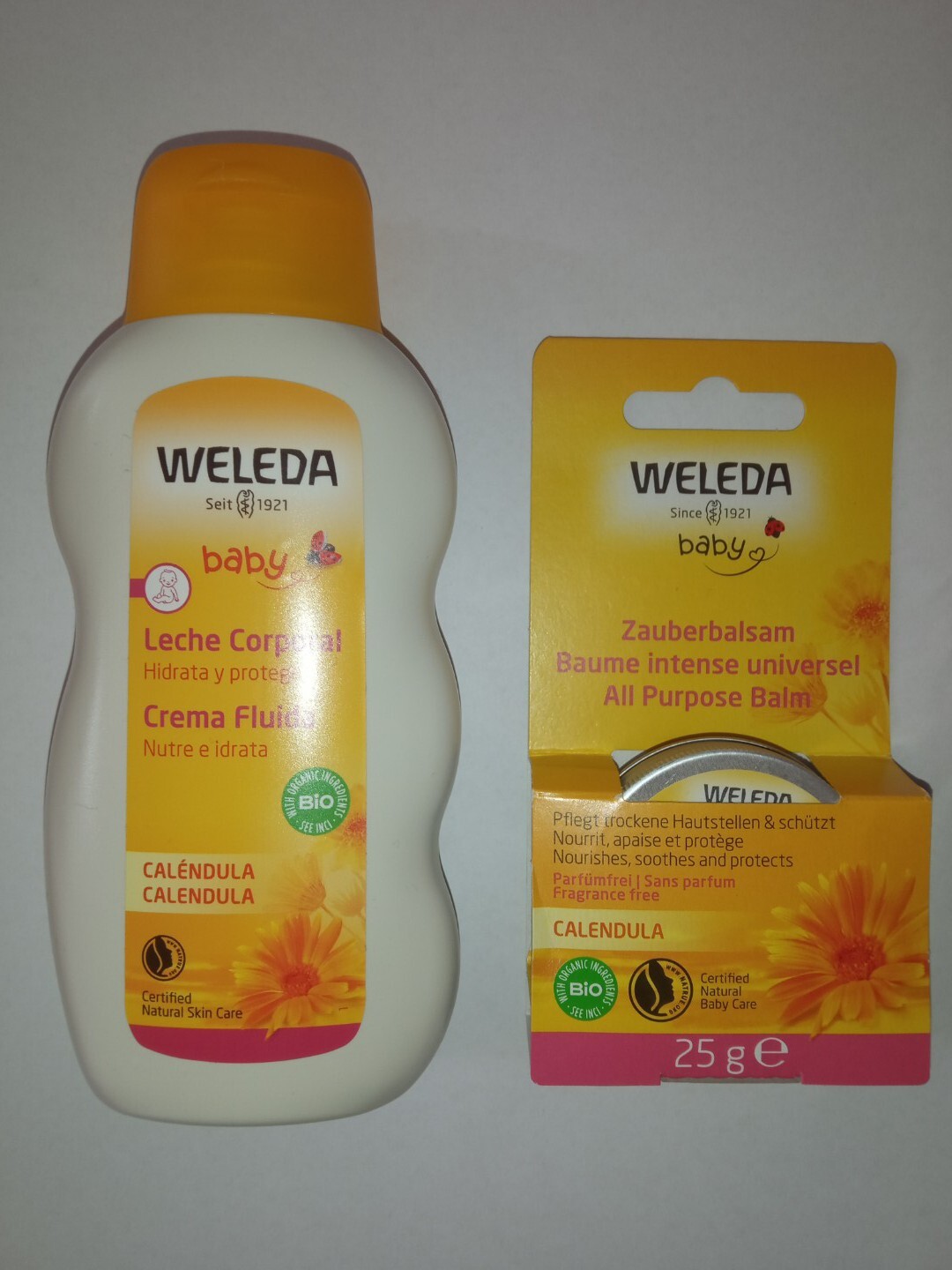 Weleda Calendula Baby Balsamo Multiuso 25g + Weleda Calendula Crema Fluida 200ml