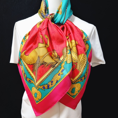 RARE VINTAGE HERMES Silk Scarf "Les Bissone de Venise" Carre 90 by Annie Faivre - Picture 15 of 15