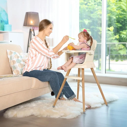 Baby High Chair Convertible 6-in-1 with Adjustable Legs for Babies and Toddlers - Picture 19 of 30