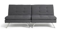 Habitat Duo Fabric 2 Seater Clic Clac Sofa Bed - Charcoal