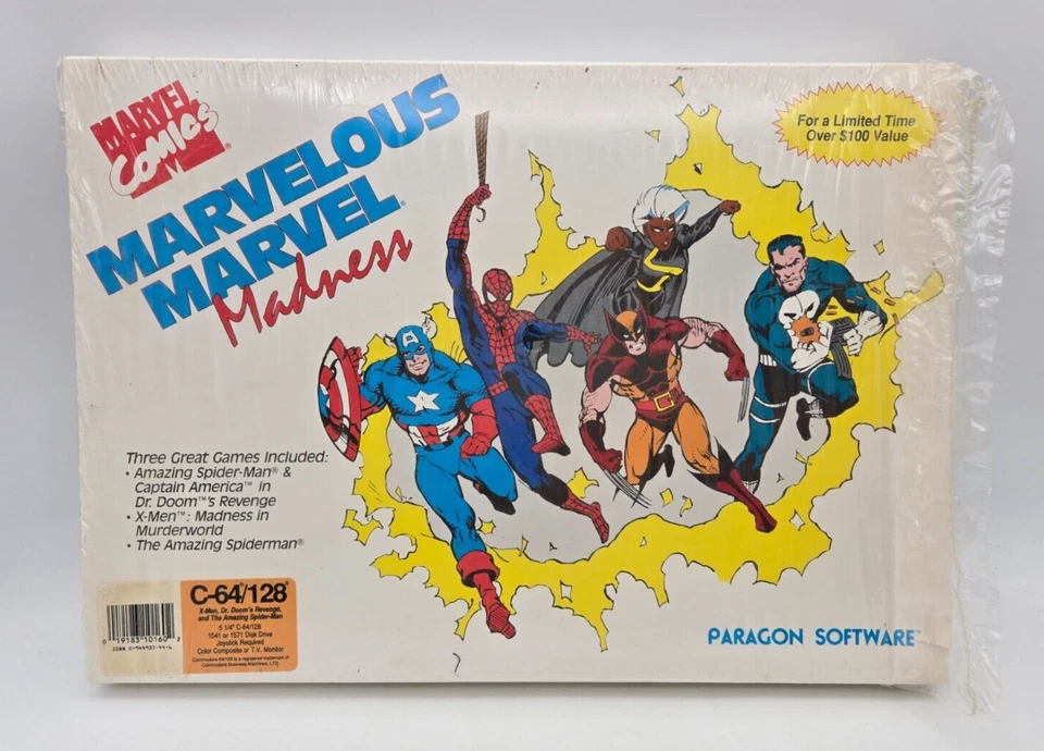Marvelous Marvel Madness (Commodore 64/128, 1990)  Vintage - Image 2 of 4