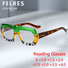 Fashion Polygon Blue Light Blocking Reading Glasses For Women Presbyopic Glasses