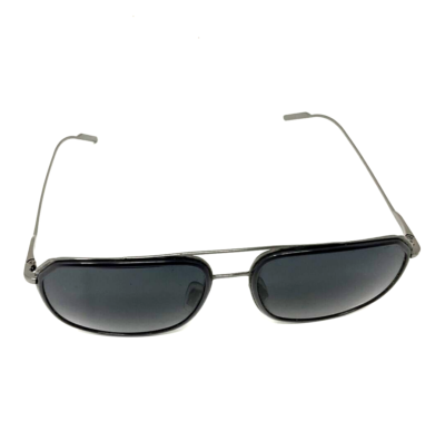 Dolce & Gabbana Silver Temple Sunglasses with Black Lenses  display picture 2