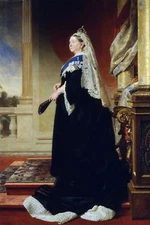 Queen Victoria Official State Portrait 1885 By Heinrich Angeli Art Repro FREE SH