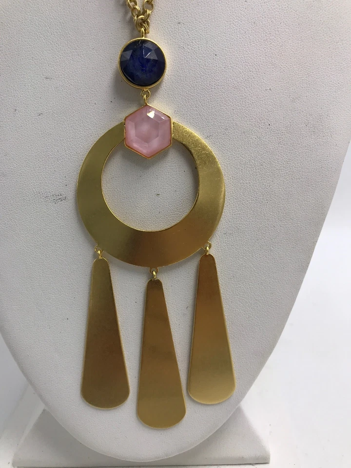 $128 KATE SPADE SUNSHINE STONES STATEMENT NECKLACE  32"  KS7 - Image 2 of 4