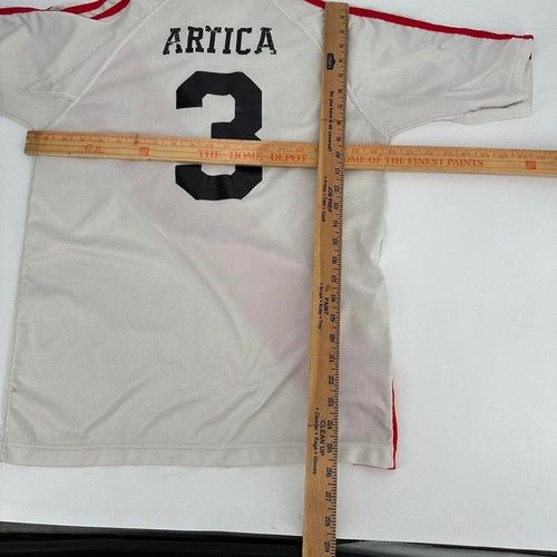 Y2K Peru Artica Ever Cool Performance Fußball Trikot weiß rot distressed L - Bild 7 von 7
