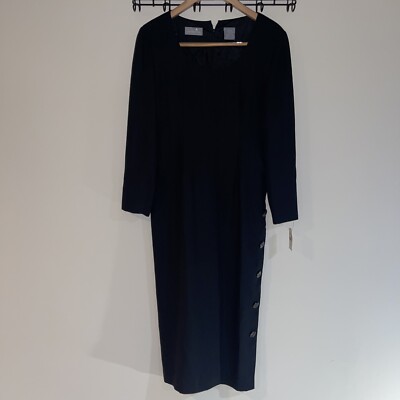 liz claiborne maxi dresses 1990's Does 1940's LIZ CLAIBORNE Maxi DRESS S M (E2)