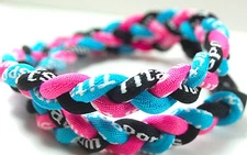 SALE 20" 3 Rope Twist Titanium Sport Necklace Light Blue Pink Black Tornado 