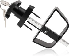 4½" Shed Door Latch, Barn Door Latch, T-Handle Lock Kit with 2Keys, Stem Storag