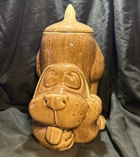 McCoy Pottery Thinking Dog Puppy Cookie Jar #0272 Made In USA Vintage 1970’s