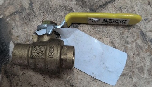 FNW411AD 1/2 Inch Full Port Sweat 600 WOG (CXC) Brass Ball Valve