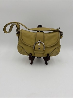 Rare Coach Vintage SMALL 9247 Lime Green Soho Y2K Leather Shoulder Bag