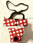 Handmade Reusable Dog Diaper, Red with White Polkadots ￼  — photo 1