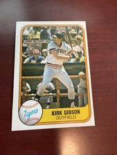 1981 Fleer #481 Kirk Gibson Rookie Card. EX. rookie card picture