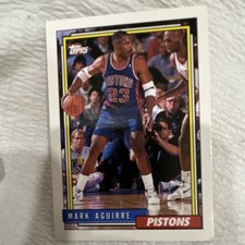 Topps 1992-93 Mark Aguirre #86 Detroit Pistons NBA Basketball Card Base Set