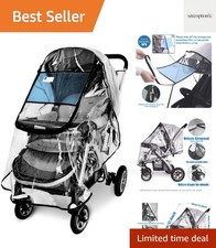 Stroller Rain Cover,Universal Stroller Accessory,Waterproof, Windproof Protec...