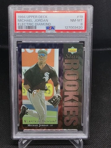1994 Upper Deck #19 Michael Jordan Electric Diamond RC PSA 8 CHICAGO WHITE SOX!!