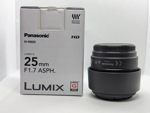 Panasonic Lumix G 25mm f/1.7 ASPH. Prime Micro Four Thirds Lens boxed
