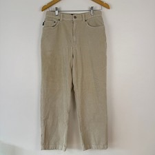 VTG Lauren Ralph Lauren Women's Beige Corduroy Straight Leg Pants Size 8 Preppy