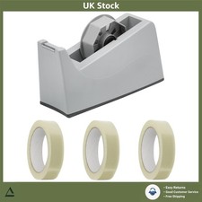 Image of Robust Weighted Desktop Tape Dispenser Non Slip Base Includes 3 Tape Refills
