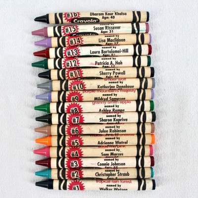 Crayola Name the New Colors Contest Crayons Lot of 16 Complete Set Vintage 1993