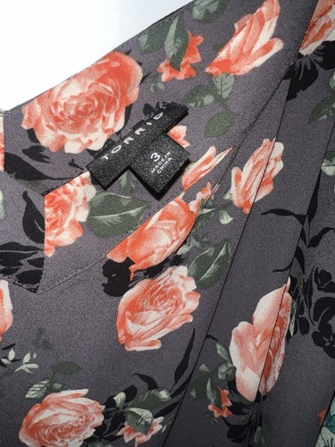 Lot of 3 NWT & EUC Torrid 3 Woman Black Floral Flutter Sleeve Tiered Flowy Boho - Picture 9 of 12