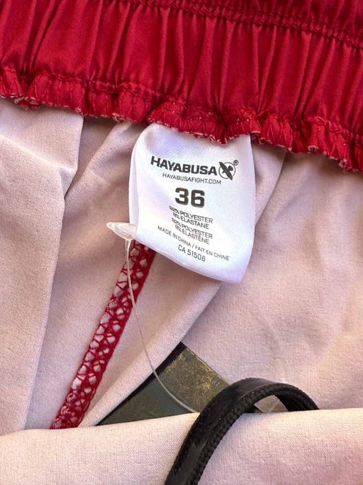 Pantalones Cortos de Lucha Hayabusa ICON MMA Para Hombre ROJOS NUEVOS CON ETIQUETAS XL 36 A 38 Foto 2 de 4