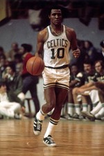Jojo White Boston Celtics Moves The Ball Up Court 1972 Old Basketball Photo
