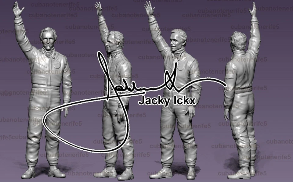 JACKY ICKX MODELLO IN RESINA  per Ford GT40 GMP AUTOart IXO CMC LE MANS... - Immagine 2 di 4